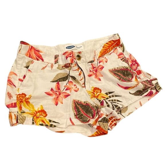 Old Navy Everyday Short Mid Rise Size 10 Hawaiian Print - Picture 1 of 7